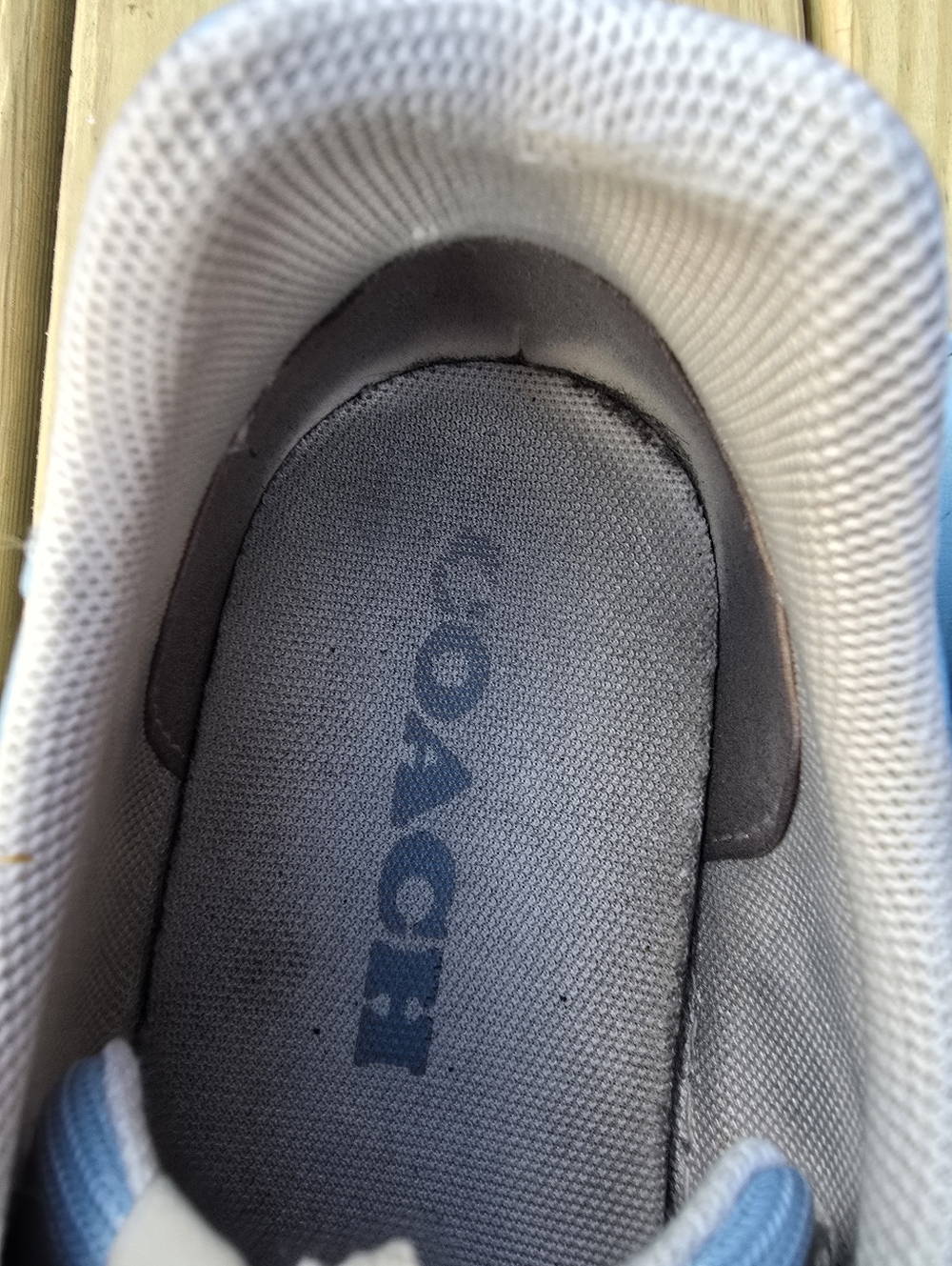 Coach Womens Clip Sneaker Signature Leather Casual Low Blue Size 8.5 CJ503 - Picture 13 of 15